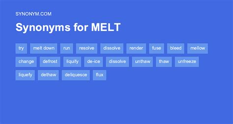 meld synonym|another word for melt.